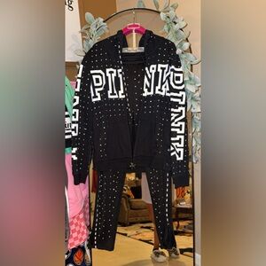 PINK Victoria's Secret Black BLING set